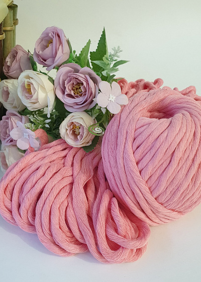 Шпагат хб, 4 мм, розовый темный, арт. 30119