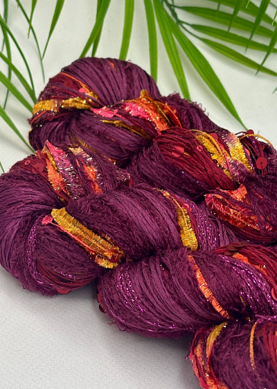 Пряжа NATURAL FILATI, малиновый закат, арт. 572